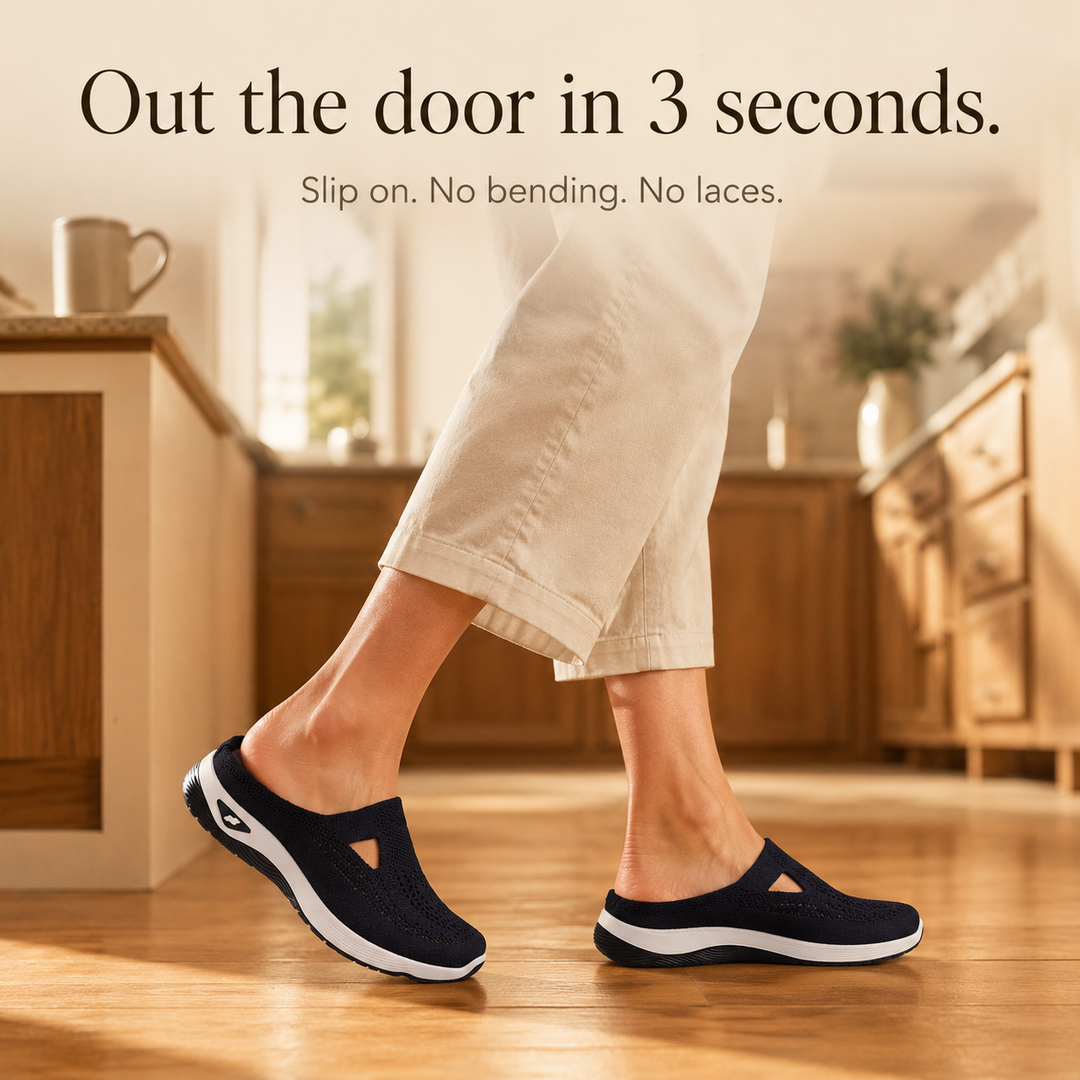 Airessa™ – Breathable Mesh Slip-On Mules with Cushioned Air Sole