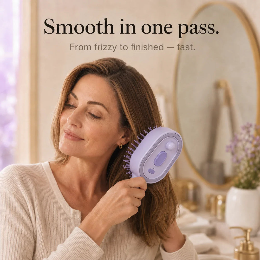 Velura – Self-Cleaning Scalp Massager Brush with Mist Spray Tank