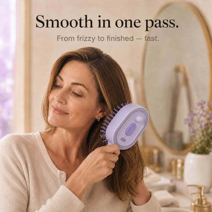 Velura – Self-Cleaning Scalp Massager Brush with Mist Spray Tank