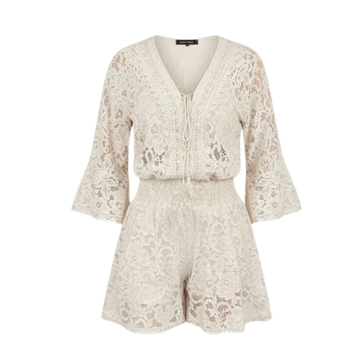 Florenza – Floral Lace V-Neck Romper