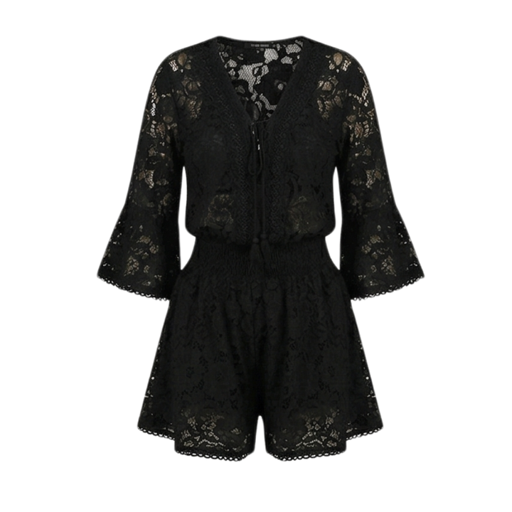 Florenza – Floral Lace V-Neck Romper