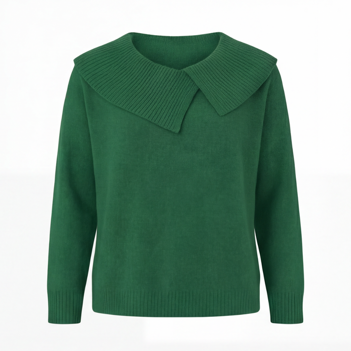 Collara – Asymmetric Collar Knit Sweater
