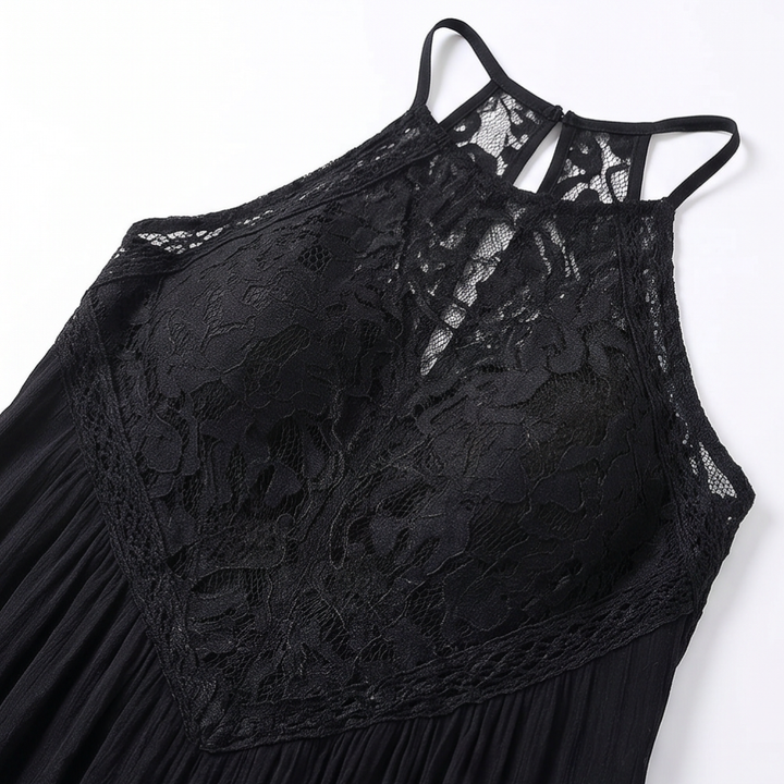 Lunavia™ – Lace Halter Boho Maxi Dress