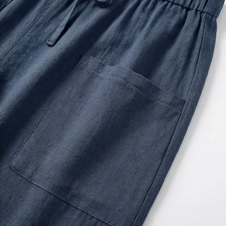 Breezlin – Lightweight Summer Capris with Button Hem