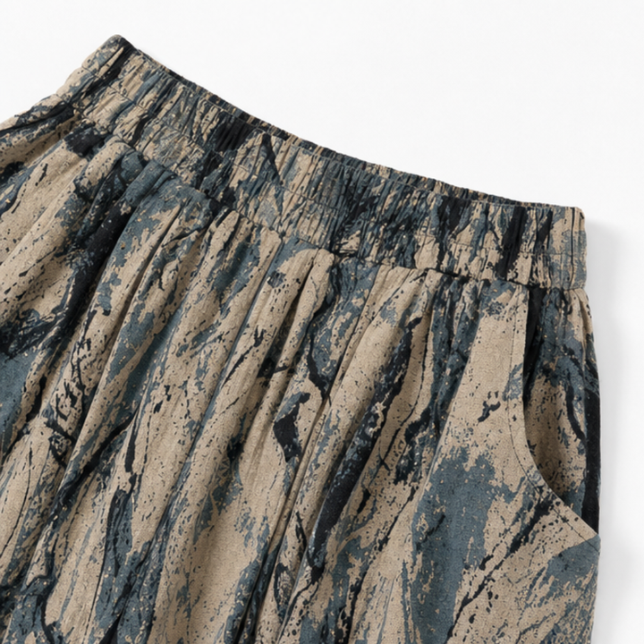 Florenza™ – Wide-Leg Flowy Summer Capri Pants with Elastic Waist &amp; Pockets