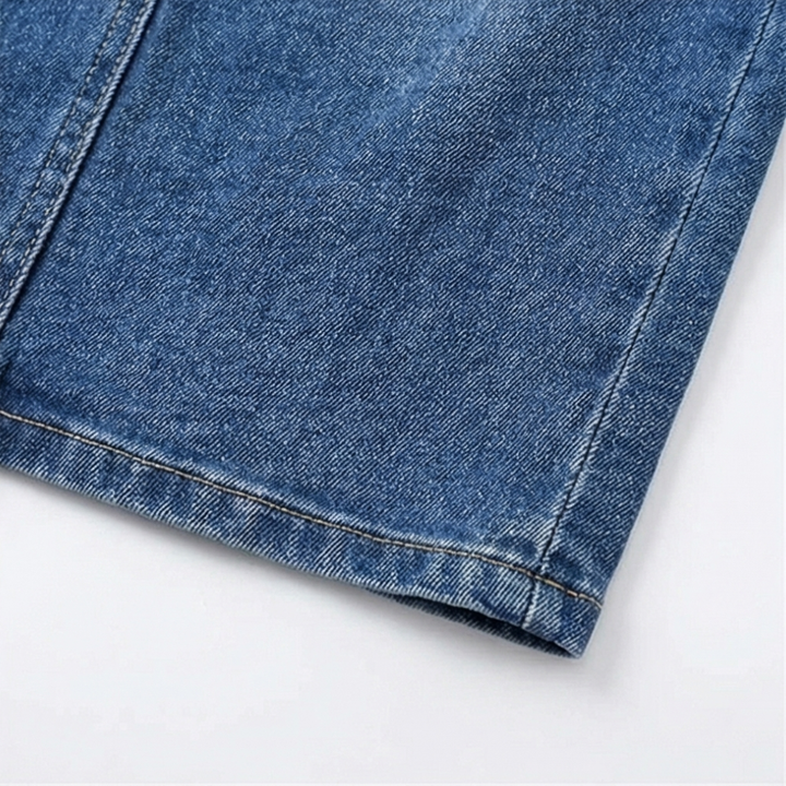 Denara – Button-Front Denim Pencil Skirt
