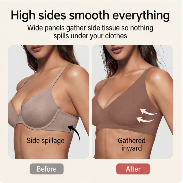 Veluna – Seamless Deep V Wireless Lift Bra