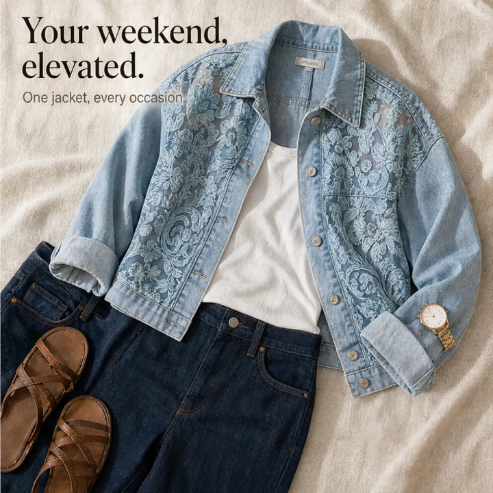 Florenza – Floral Lace-look Patchwork Jacket for Women