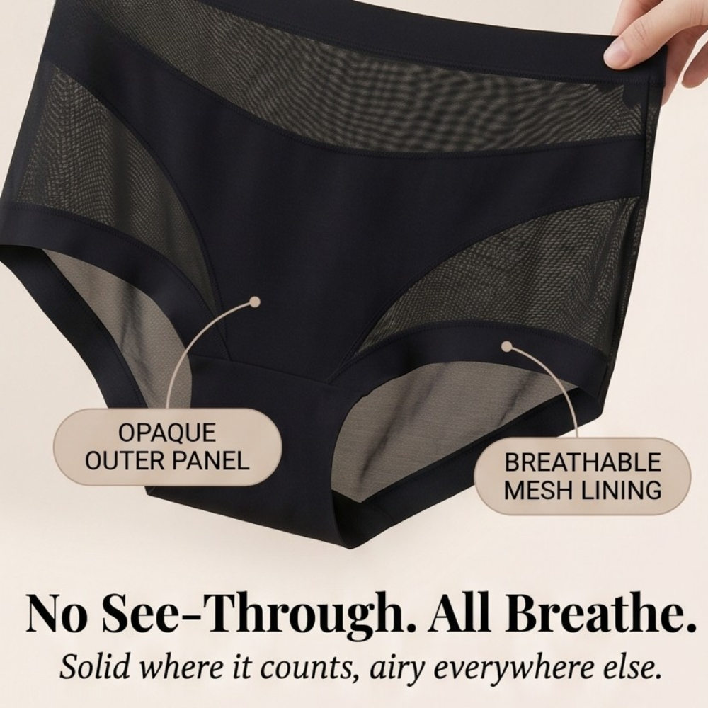 Nuvelle – Seamless High-Waist Mesh Panties