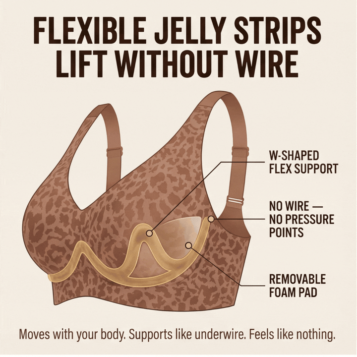 Veluna – Wireless Leopard V Neck Contour Bra