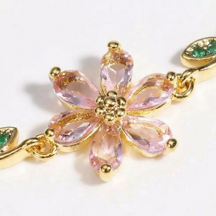 Florelle – Crystal Flower Vine Bracelet