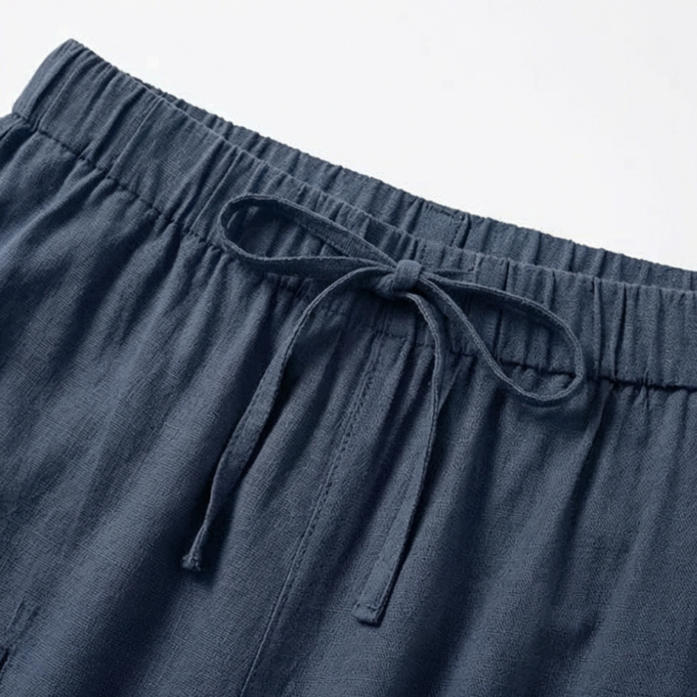Breezlin – Lightweight Summer Capris with Button Hem