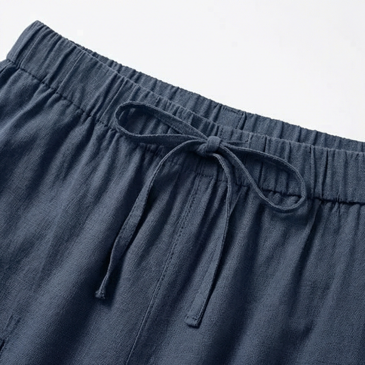 Breezlin – Lightweight Summer Capris with Button Hem