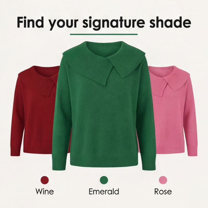 Collara – Asymmetric Collar Knit Sweater
