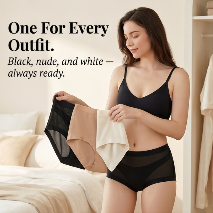Nuvelle – Seamless High-Waist Mesh Panties