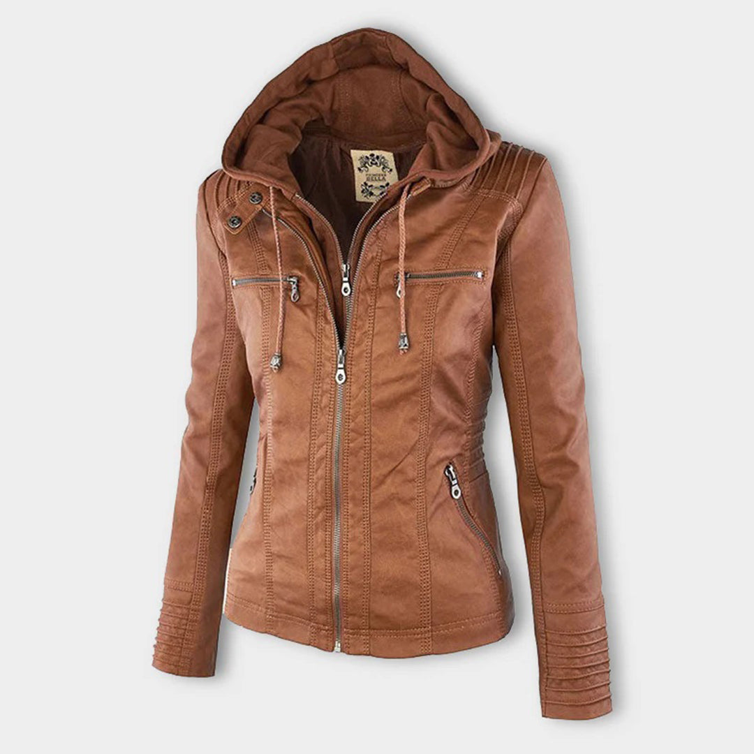 Monica | Leather-Look Biker Jacket