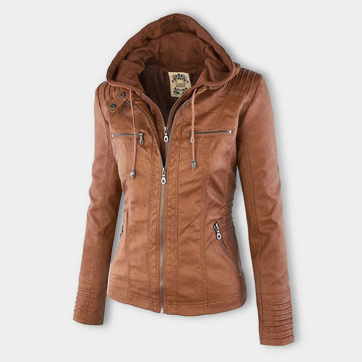 Monica | Leather-Look Biker Jacket