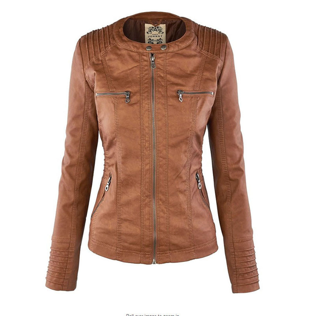 Monica | Leather-Look Biker Jacket