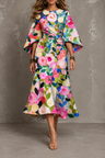 Moxlan | Elegant Floral Dress