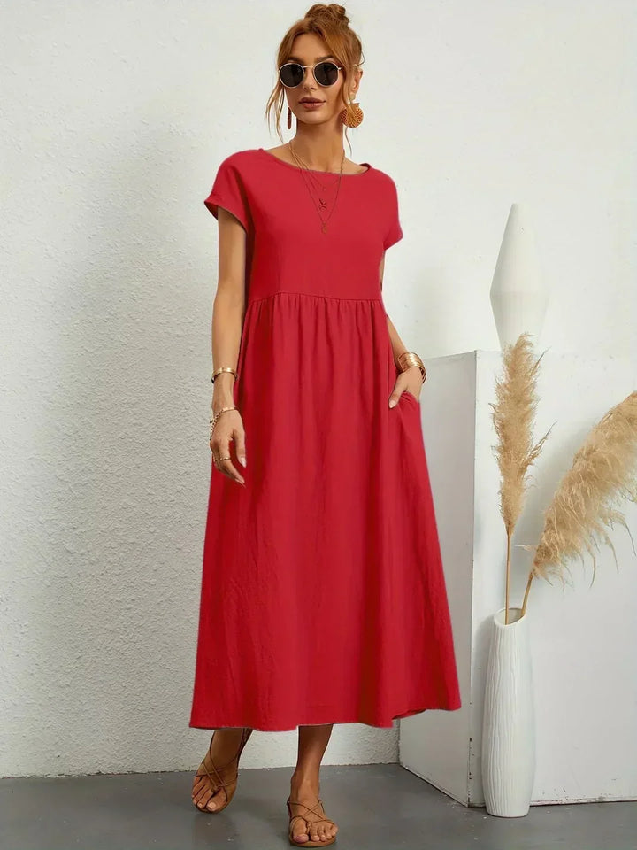 Gabrielle - Flowing Midi Dress with Timeless Elegance