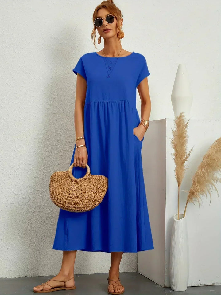 Gabrielle - Flowing Midi Dress with Timeless Elegance