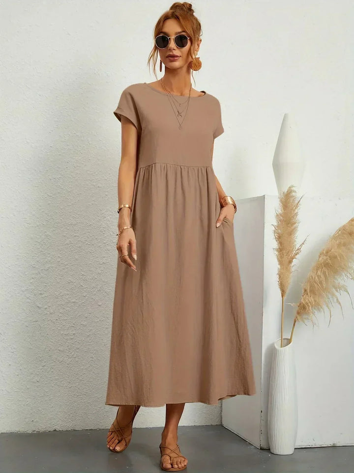 Gabrielle - Flowing Midi Dress with Timeless Elegance