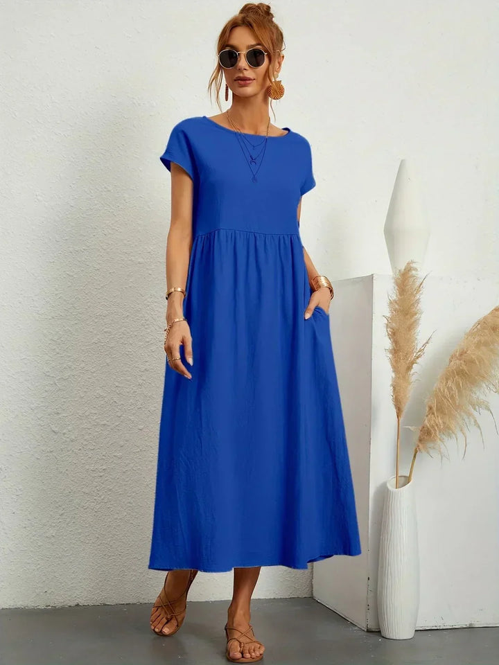 Gabrielle - Flowing Midi Dress with Timeless Elegance
