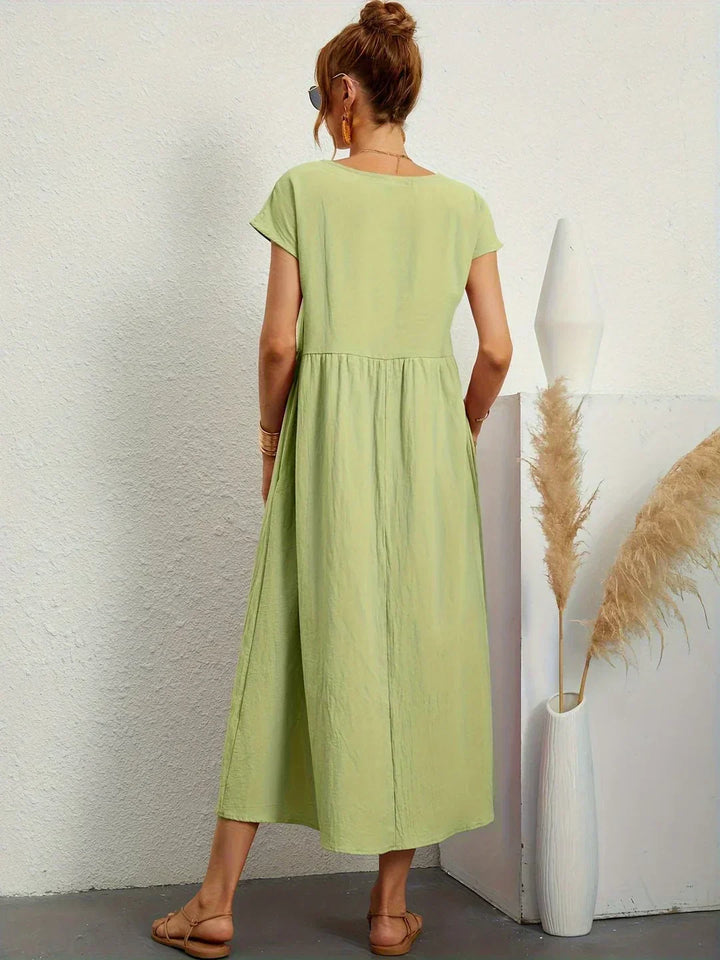 Gabrielle - Flowing Midi Dress with Timeless Elegance