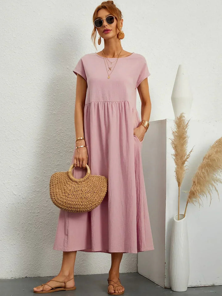 Gabrielle - Flowing Midi Dress with Timeless Elegance