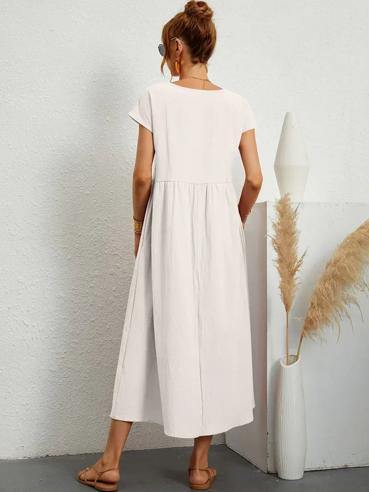 Gabrielle - Flowing Midi Dress with Timeless Elegance