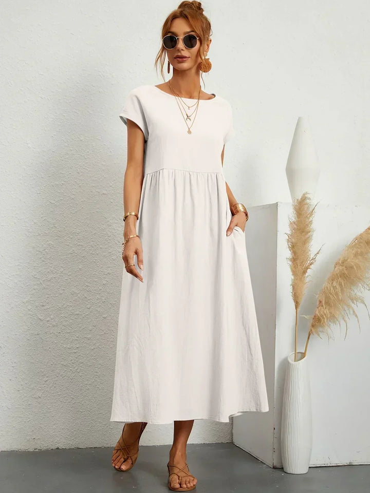 Gabrielle - Flowing Midi Dress with Timeless Elegance
