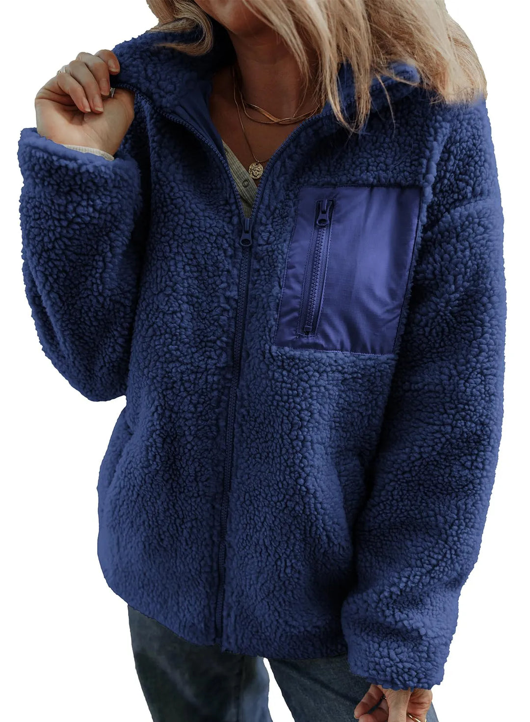 Aurelia |  Teddy Full Zipper Fleece Jacket