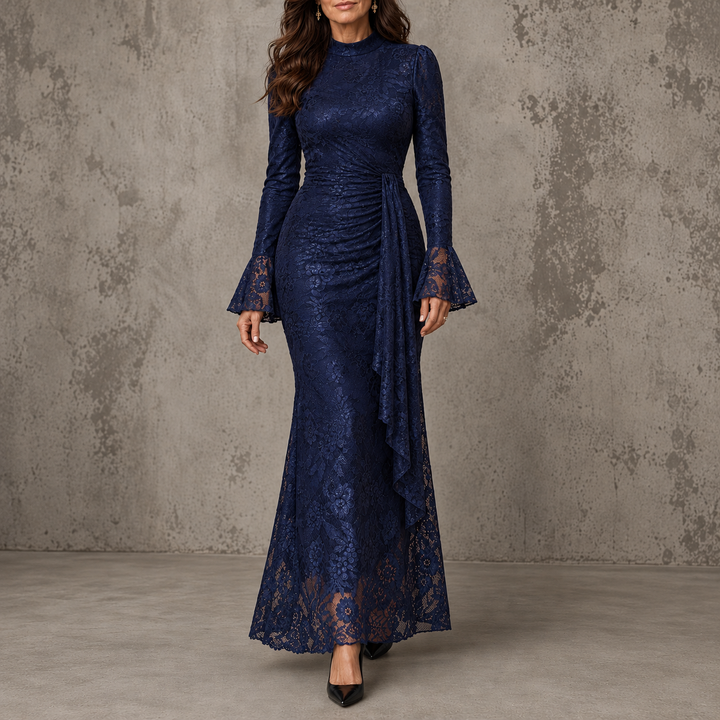 Theodora | Elegant Long Sleeve Maxi Dress