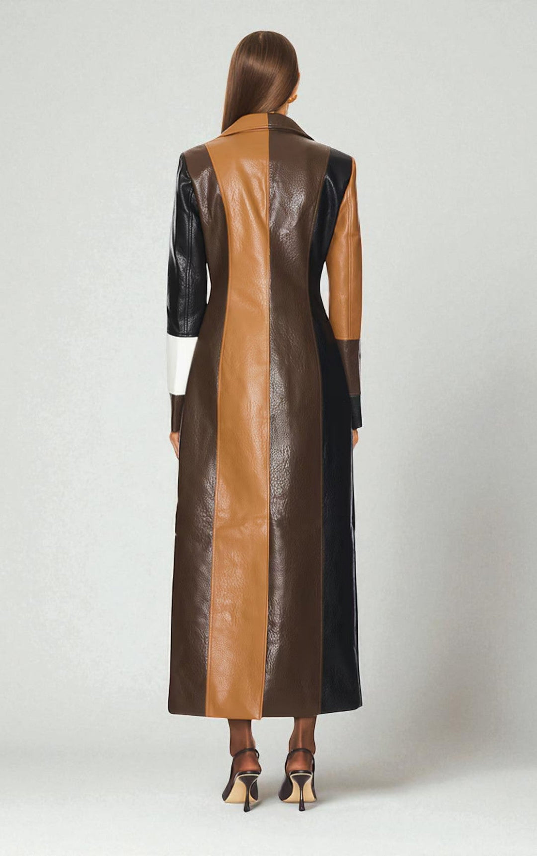 Sienna | Mosaic Statement Leather Coat