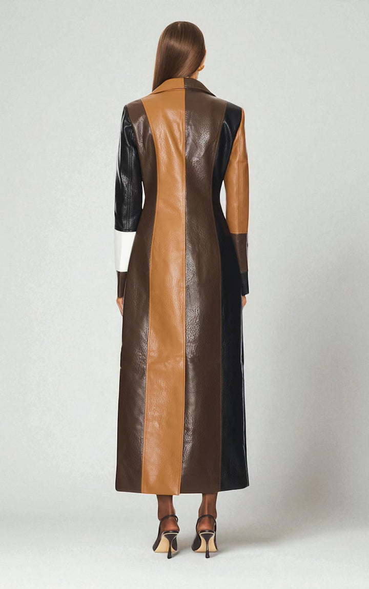 Sienna | Mosaic Statement Leather Coat