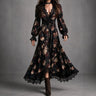 Rosabel | Rose Print Lace-Trim Wrap Maxi Dress