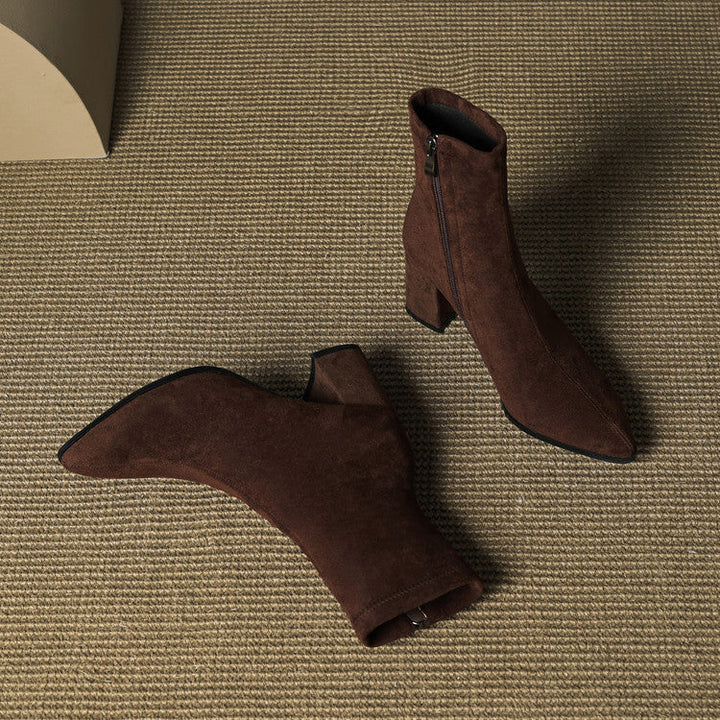 Vivienne – Genuine Suede Side-Zip Boots