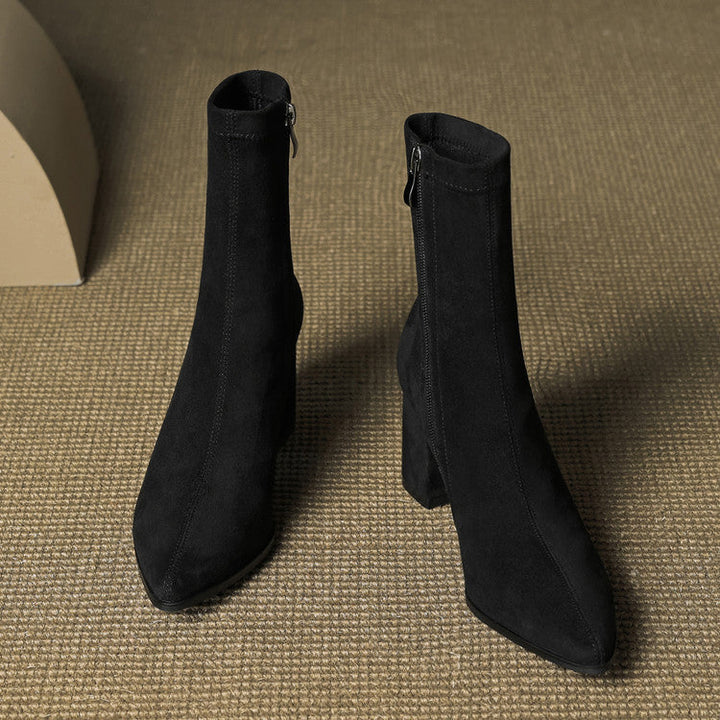 Vivienne – Genuine Suede Side-Zip Boots