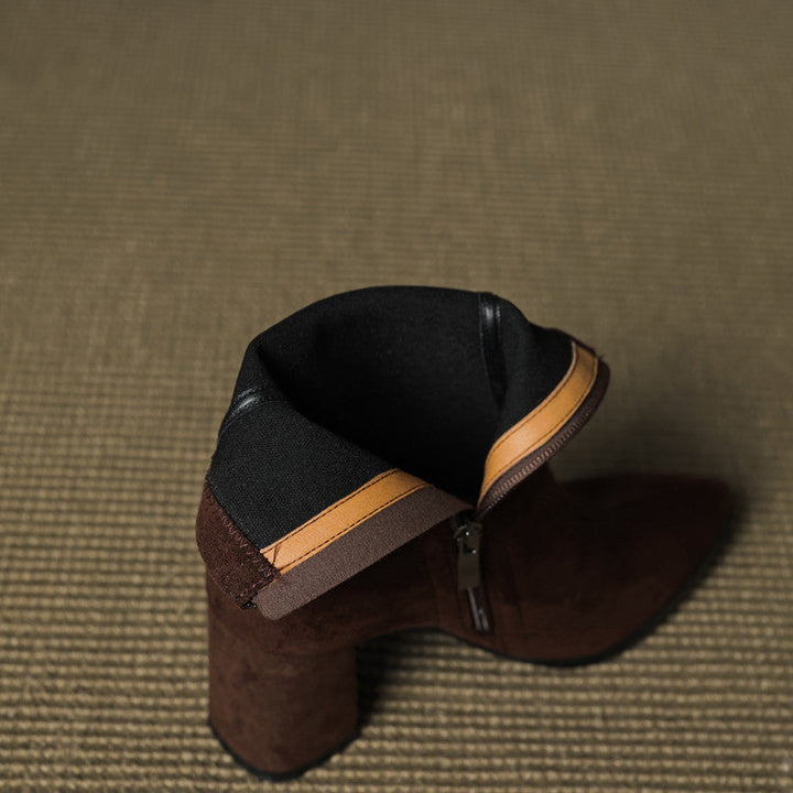 Vivienne – Genuine Suede Side-Zip Boots