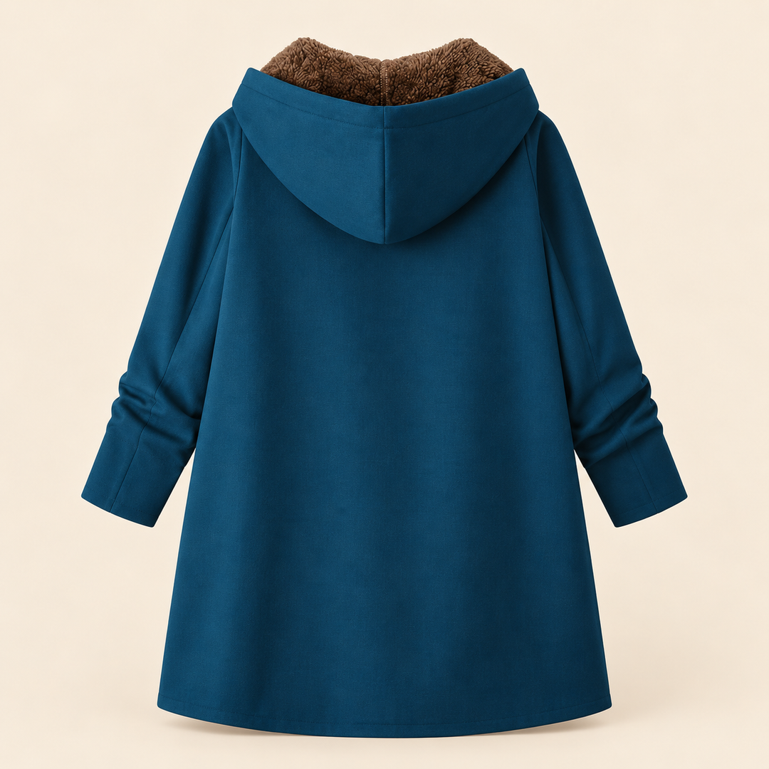 Evelyn | Cozy Sherpa-Lined Hooded Coat