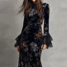 Rosalind | Floral Velvet Maxi Dress