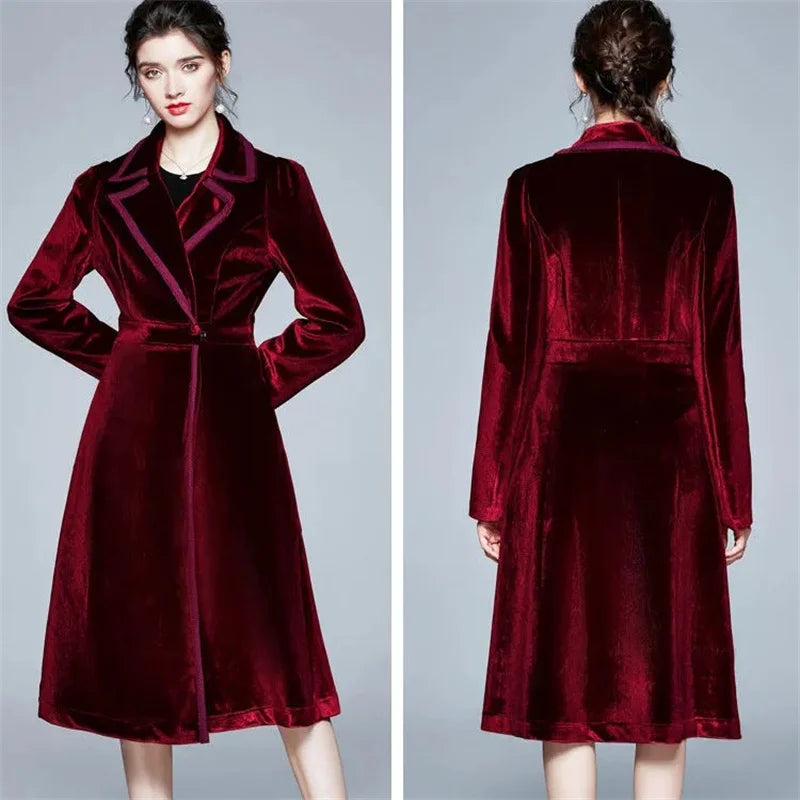 Seraphina | Velvet Longline Maxi Coat