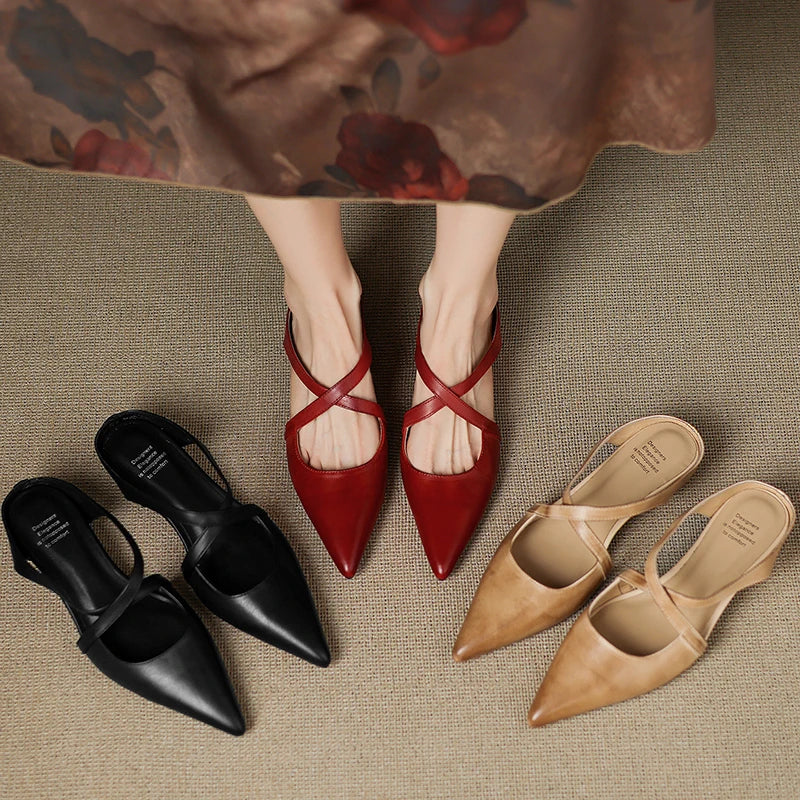 Aluna - Genuine Leather Mules