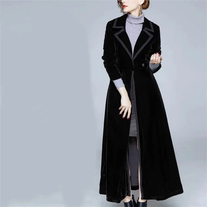 Seraphina | Velvet Longline Maxi Coat