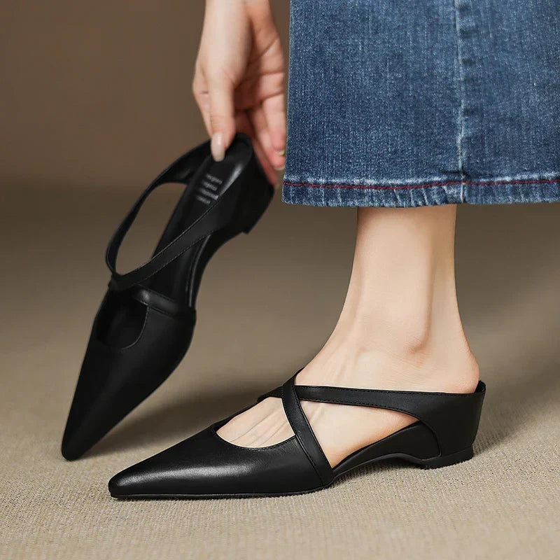 Aluna - Genuine Leather Mules