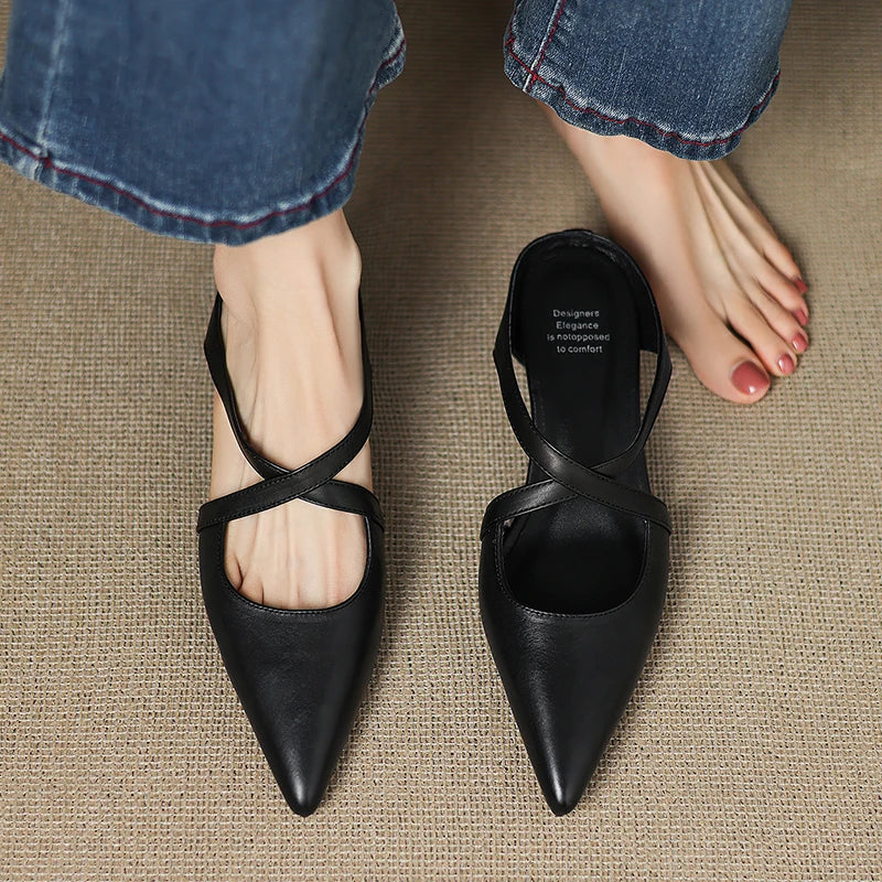 Aluna - Genuine Leather Mules