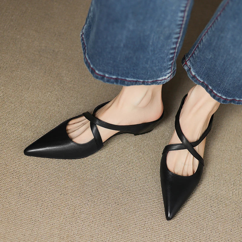 Aluna - Genuine Leather Mules