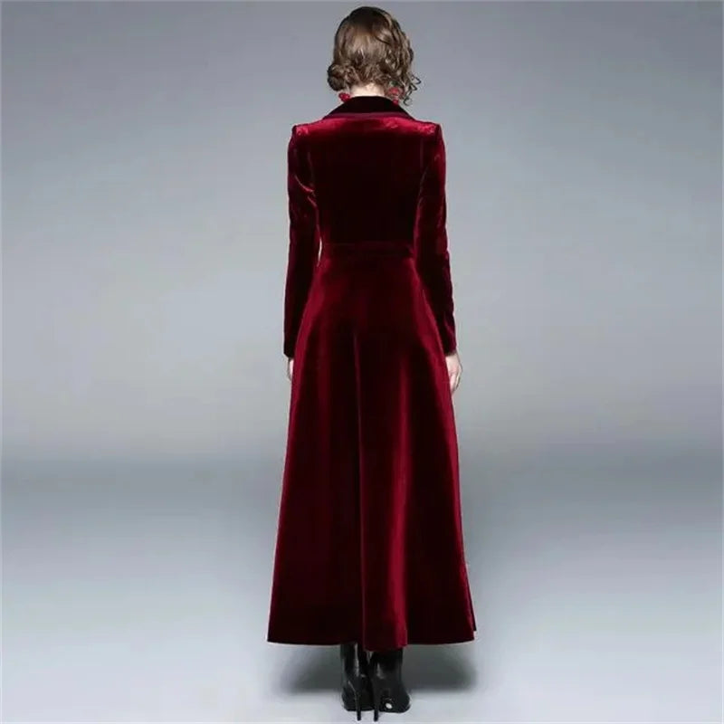 Seraphina | Velvet Longline Maxi Coat
