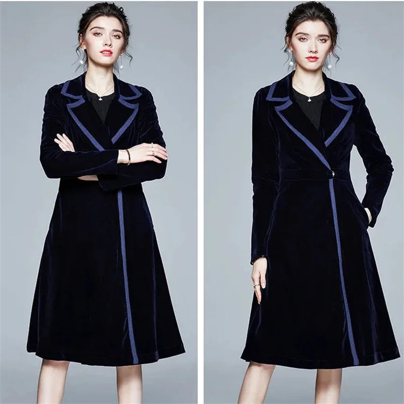 Seraphina | Velvet Longline Maxi Coat