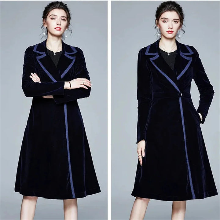 Seraphina | Velvet Longline Maxi Coat